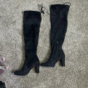 A New Day Thigh-High Black Boots